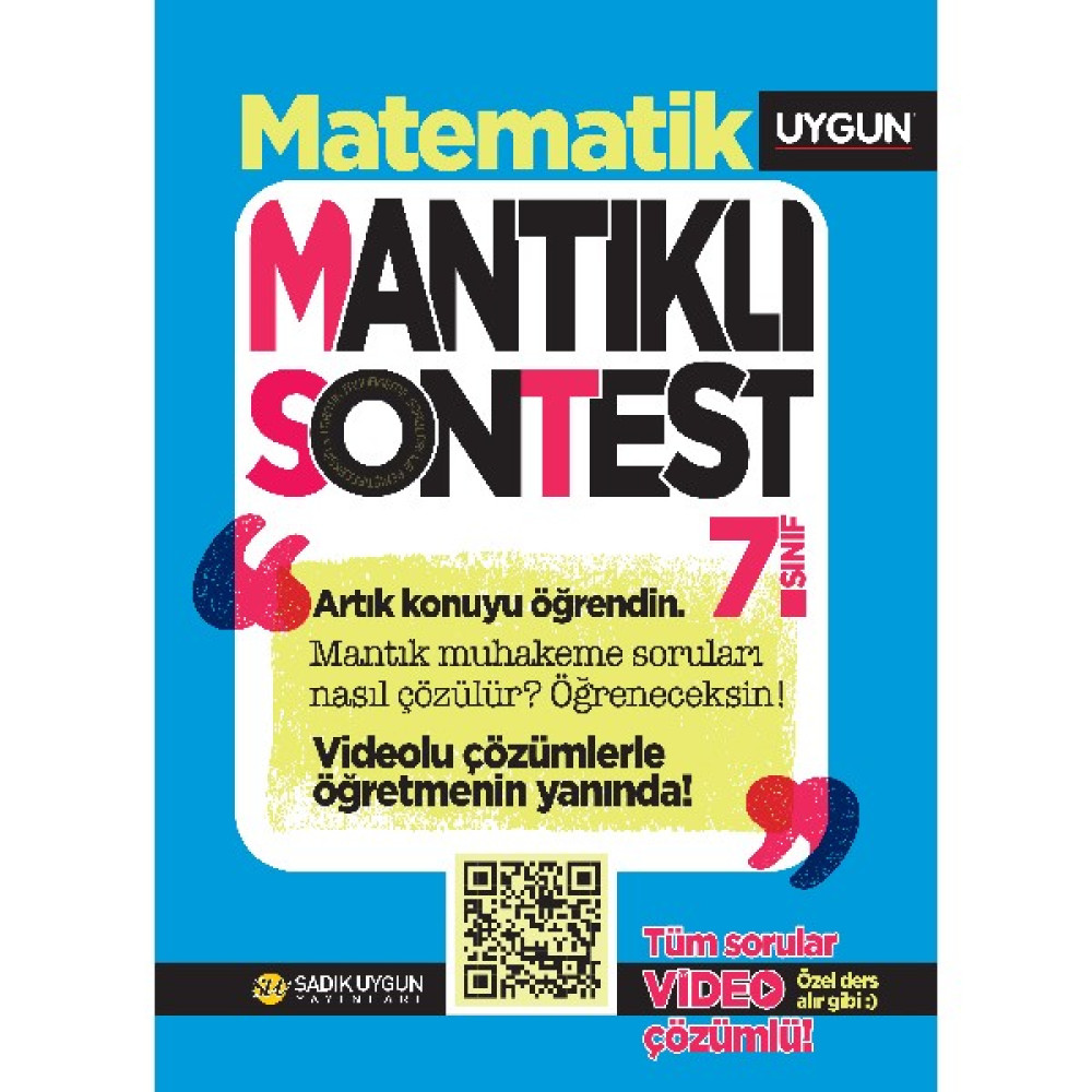Sadık Uygun Yayınları 7. Sınıf Mantıklı Son Test Matematik - Sadık Uygun Kaynak Kitapları Fiyatı