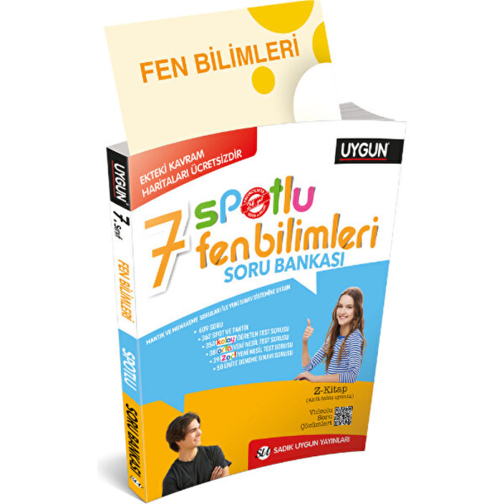Sadık Uygun Yayınları 7.Sınıf Yeni Spotlu Fen Bilimleri Soru Bankası + Kavram Haritaları Kaynak Kitapları Fiyatı