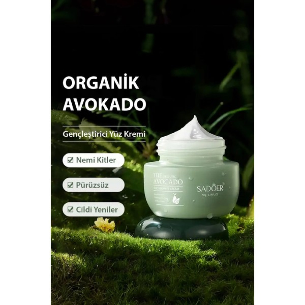Sadoer C + E + B5 Vitaminli Organik Avokado Gençleştirici Yüz Kremi Nemlendiriciler Fiyatı