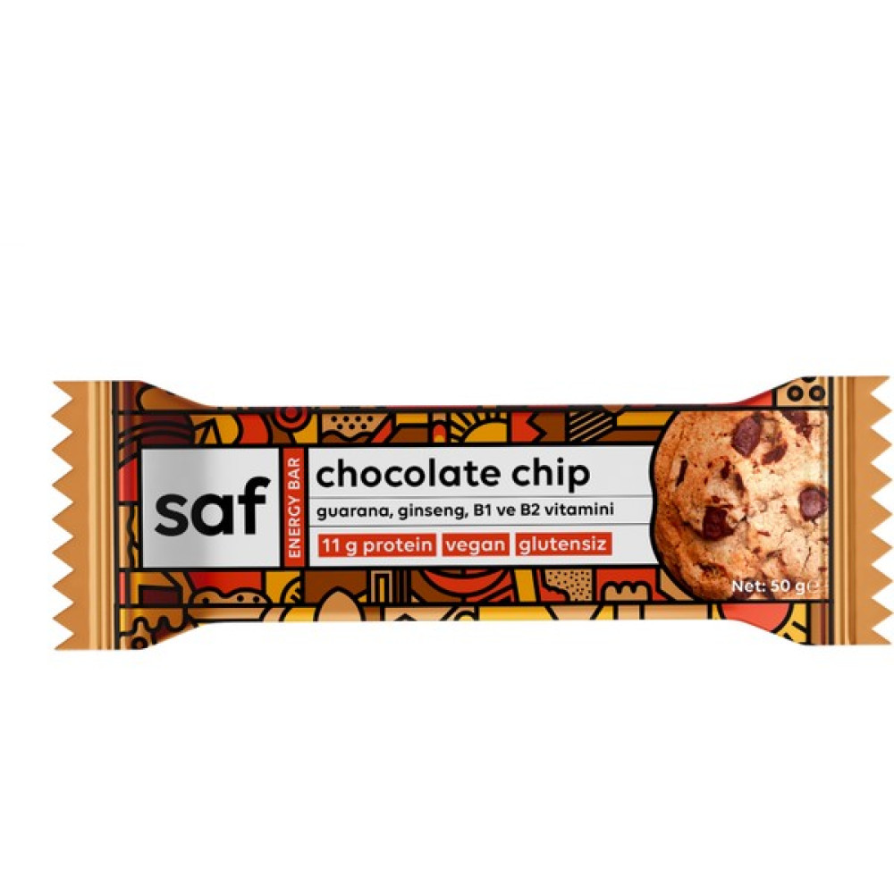 Saf Nutrition Chocalate Chıp Energy Bar 50 gr x 12 Diğer Fiyatı