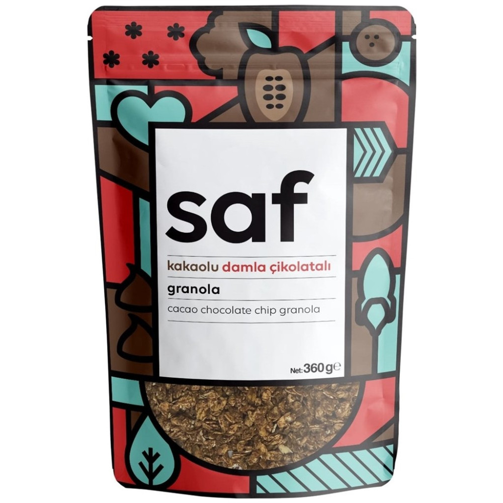 Saf Nutrition Kakaolu & Damla Çikolatalı Granola ×3 - 360 gr Kahvaltılık Gevrek Fiyatı