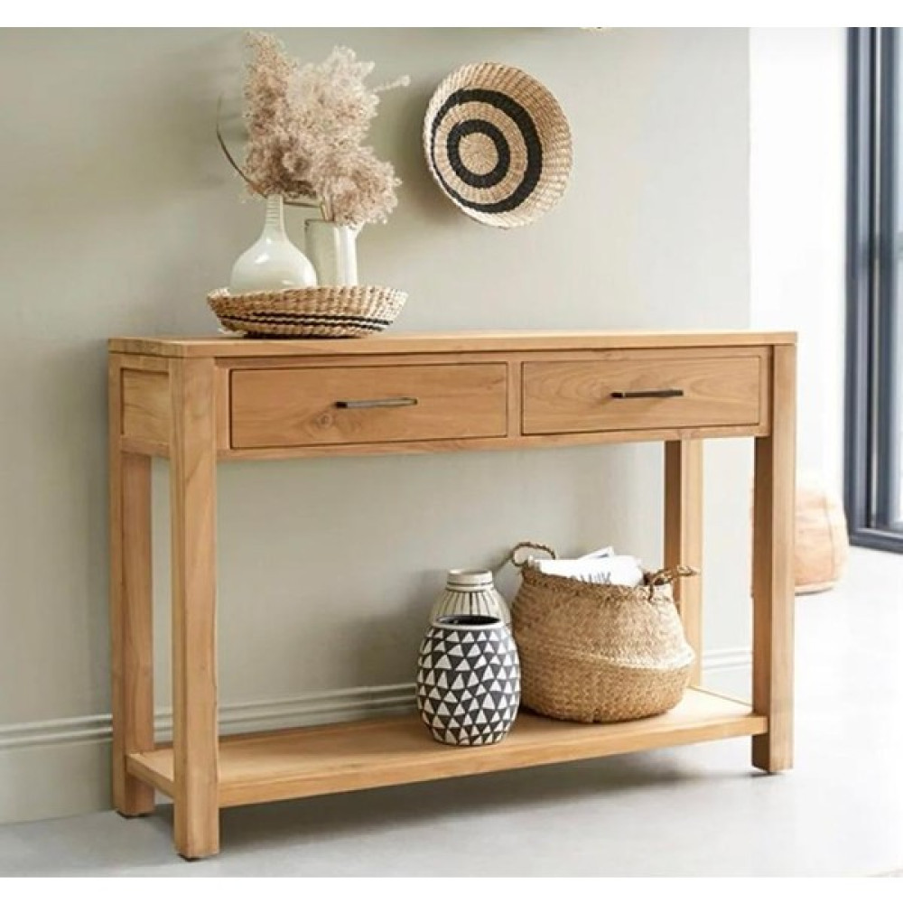 Şafak Mobilya Ahşap Çift Çekmeceli Raflı Dresuar Dresuar / Makyaj Masası Fiyatı