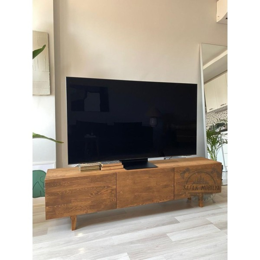Şafak Mobilya Ahşap Devirme Kapaklı Koyu Ceviz Model Tv Ünite Tv Ünitesi / Sehpası Fiyatı