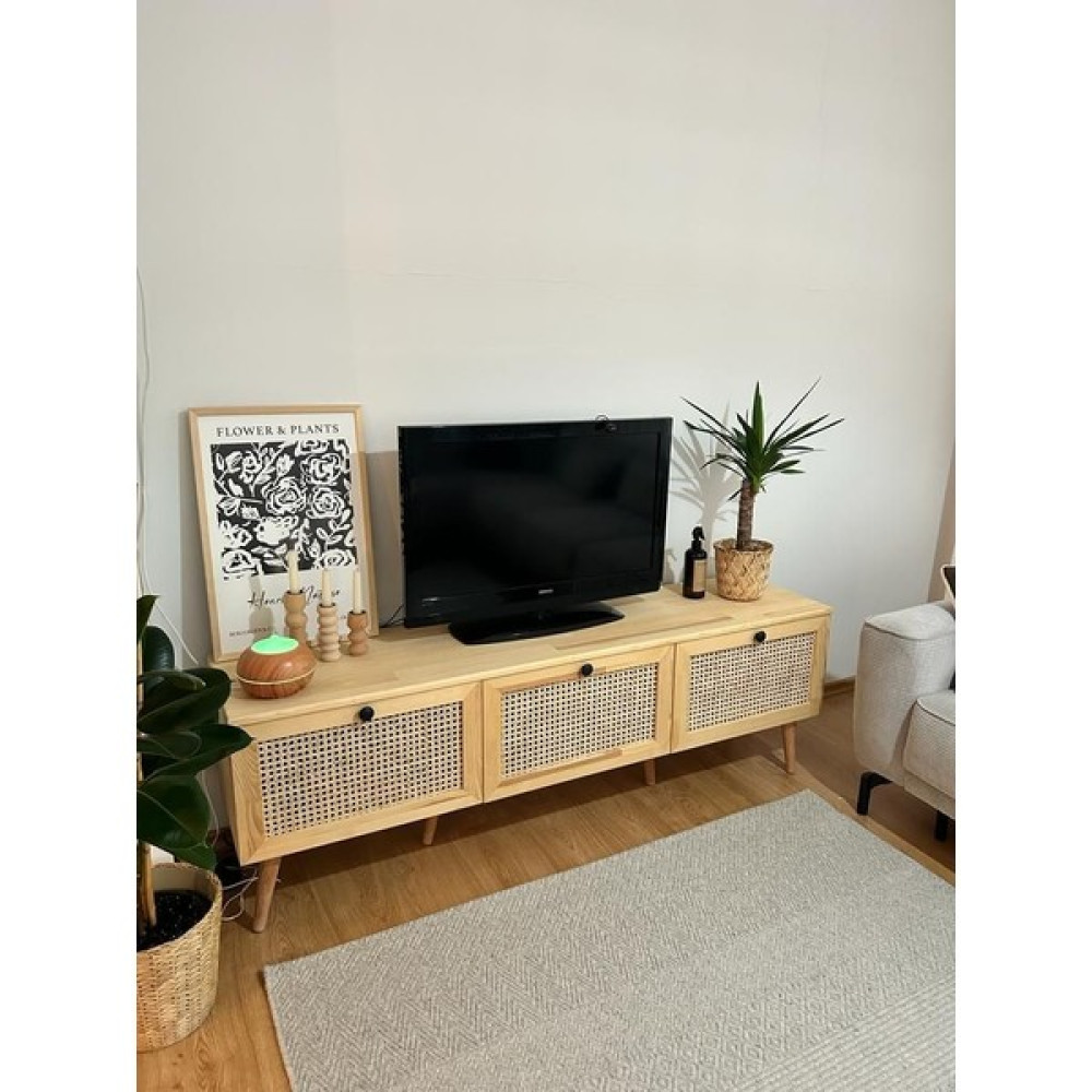 Şafak Mobilya Ahşap Doğal Hazeran Detaylı Naturel Çam Model Tv Ünitesi Tv Ünitesi / Sehpası Fiyatı