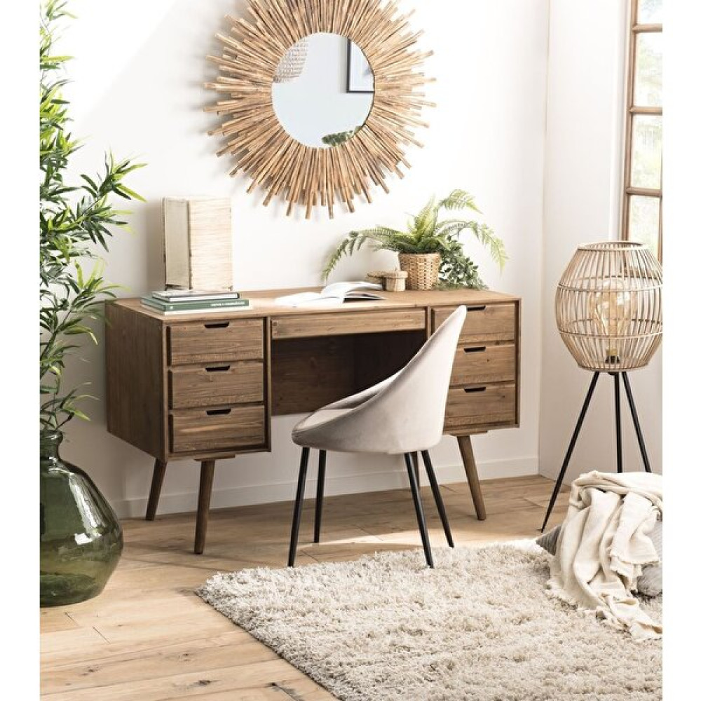 Şafak Mobilya Ahşap Vintage Model Masif Çalışma Masası - 125x80 - Ceviz Çalışma Masası Fiyatı