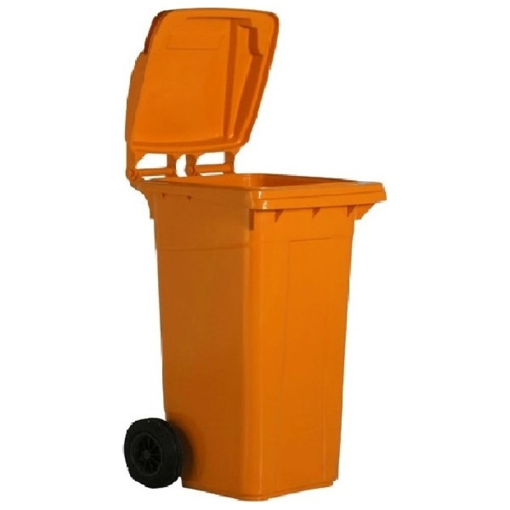 Safell Plastik Çöp Konteyneri 120 Litre Konteyner - A+ Isıya Karşı Dayanıklı Malzeme - Turuncu Dekoratif Bahçe Ürünleri Fiyatı