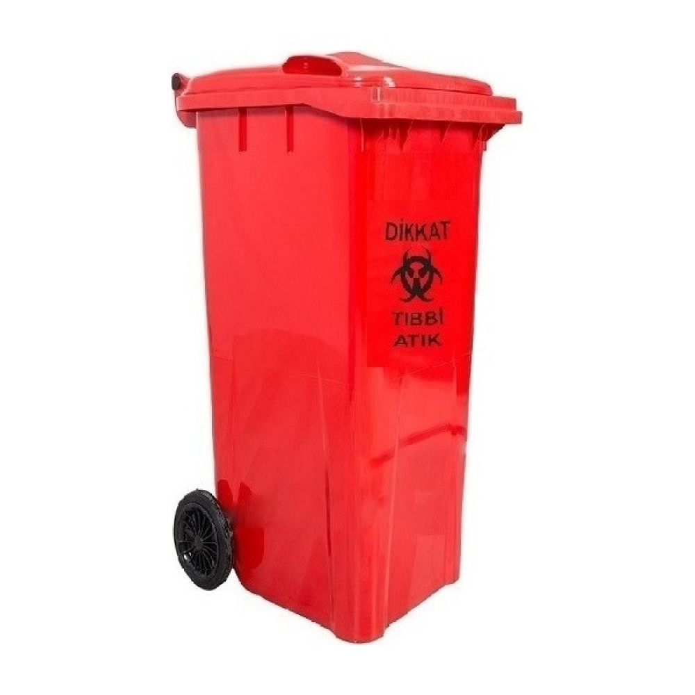 Safell Plastik Tıbbi Atık Çöp Konteyneri 120 Litre Konteyner - A+ Isıya Karşı Dayanıklı Malzeme - Kırmızı Dekoratif Bahçe Ürünleri Fiyatı