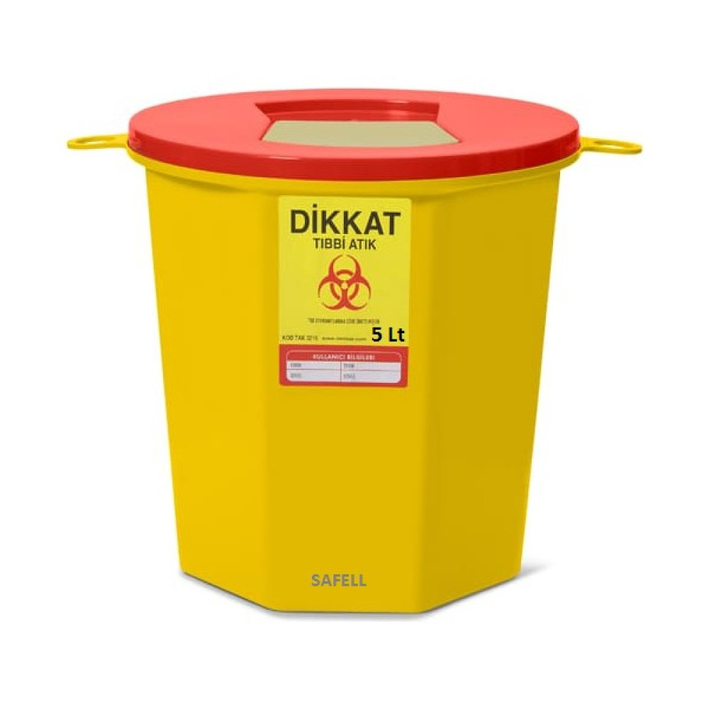 Safell Tıbbi Atık Kovası – 60 Adet -1,3 Litre - 5 Litre - 10 Litre Seçenekli - 5Litre x 60 Adet Oto Boyaları Fiyatı