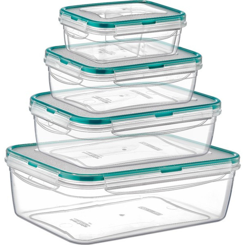 Safestore 4'lü Set 400-800-1400-2500 ml Hava Geçirmez & Sıvı Sızdırmaz Saklama Kabı & Lunch Box Saklama Kapları Fiyatı