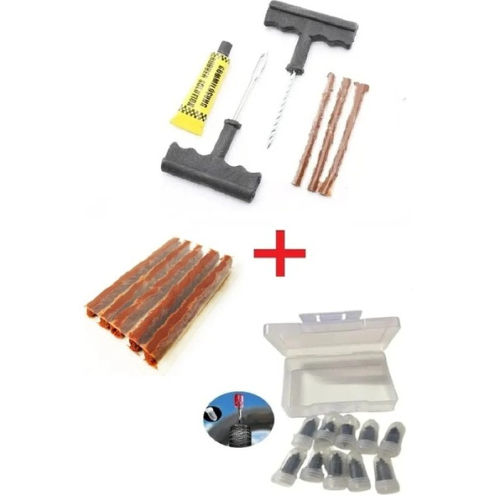 Safestore Lastik Tamir Kiti Fitil Atma Seti+ Lastik Tamir Kiti Kauçuk Vida Seti+5 Li Yedek Fitil Lastikler Fiyatı
