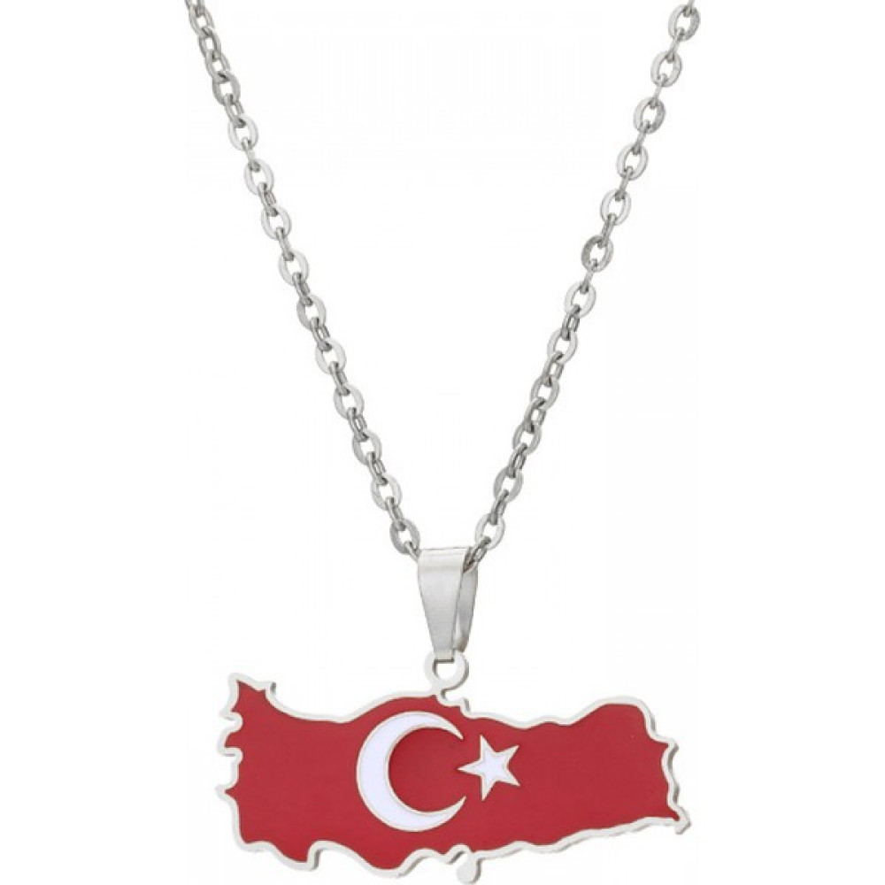 Safety1 Kadın Kolye, Türkiye Haritası Kolye Paslanmaz Çelik Kolye Aksesuarları Harita Geometrik Kolye Etnik Stil Takı (Çelik Rengi) (Yurt Dışından) Gümüş Kolye Fiyatı