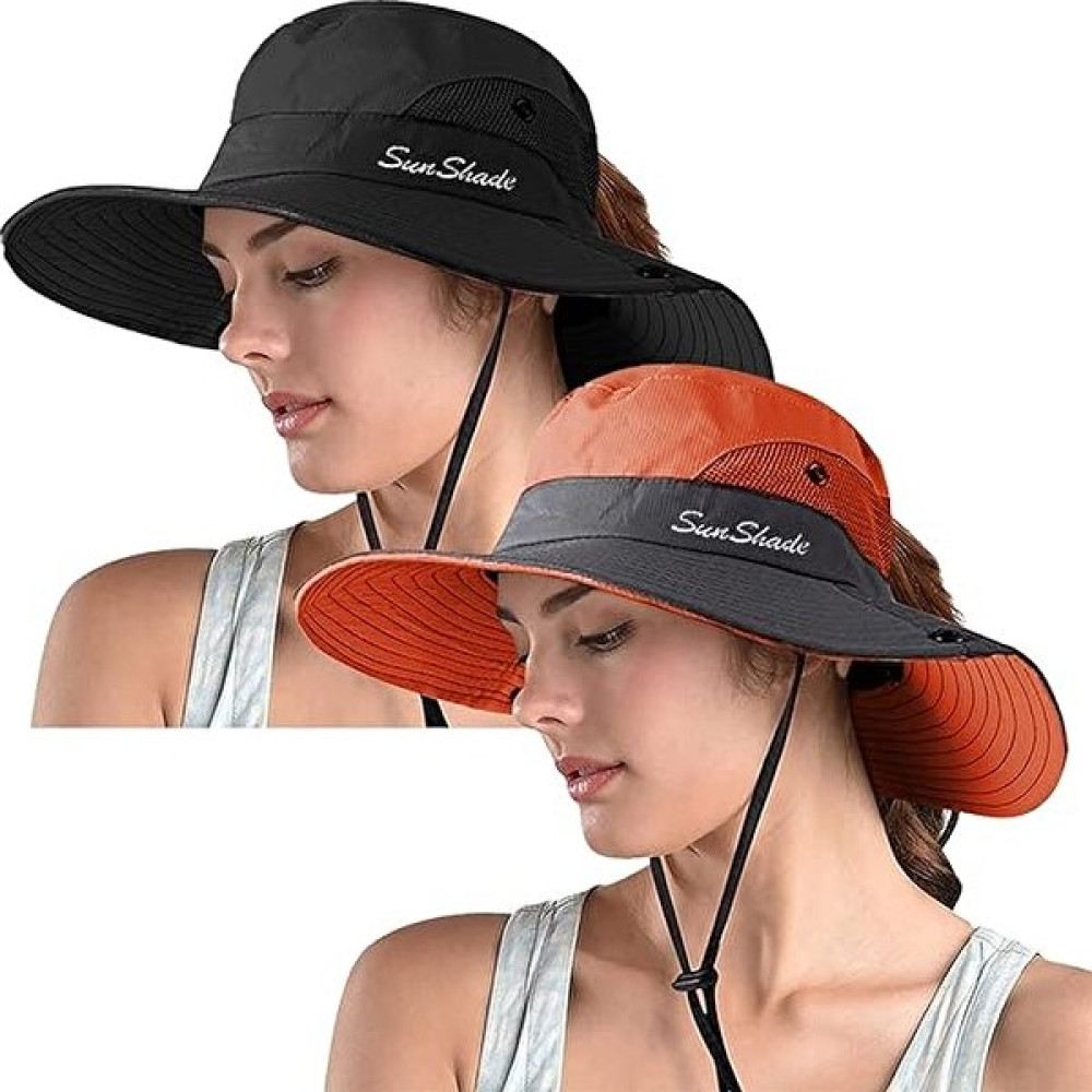 Safety1 Parçalı Kadın At Kuyruğu Avcılık Güneş Şapkası, Geniş Kenarlı Uv Geçirmez Açık Hava Balıkçı Şapkası, Katlanabilir Plaj Yaz Balıkçı Şapkası ... Erkek Şapkası Fiyatı