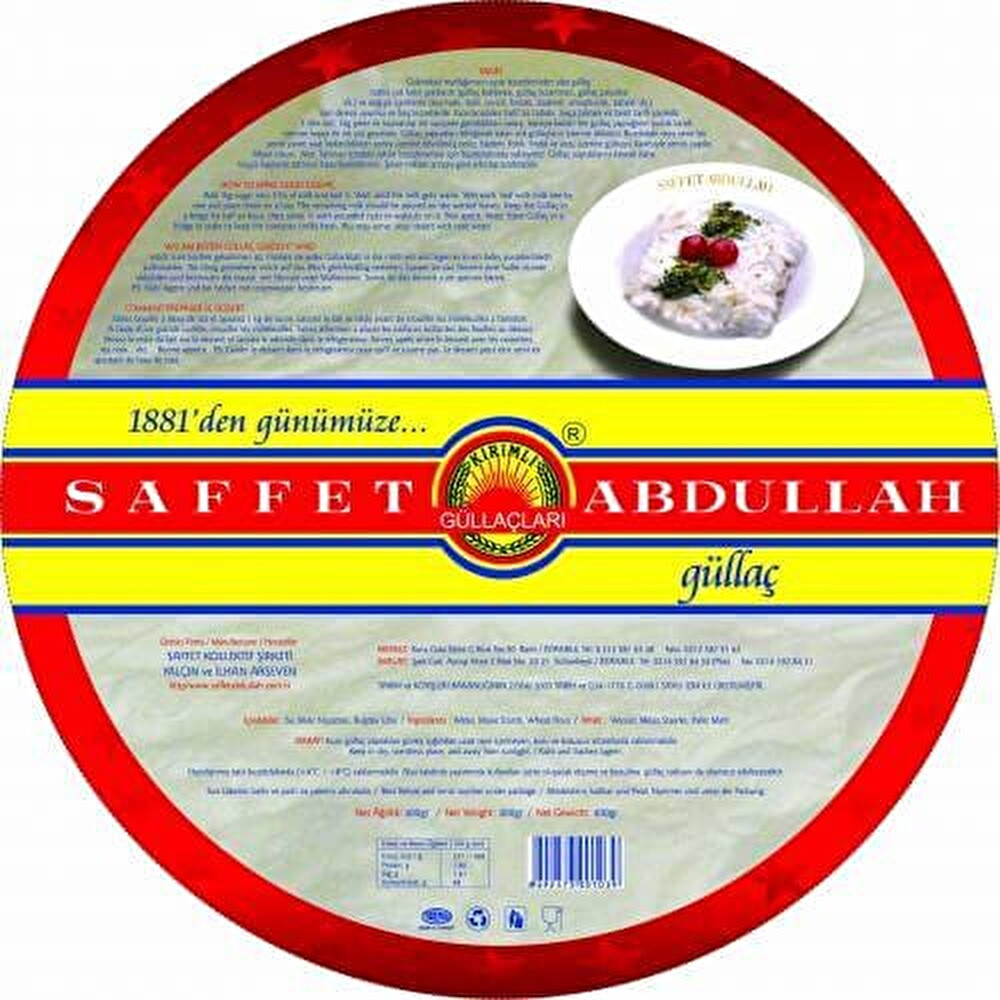 Saffet Güllaç 400 g Unlu Mamüller Fiyatı