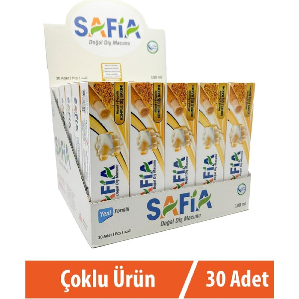 Safia Diş Macunu Misvak ve Propolis 30 x 100 ml Diş Macunları Fiyatı