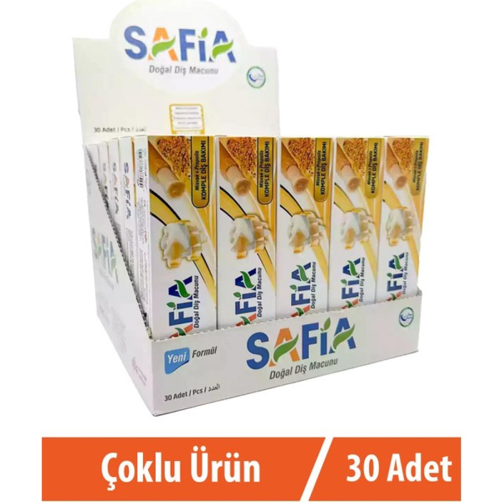 Safia Diş Macunu Misvak ve Propolis 30 x 60 ml Diş Macunları Fiyatı