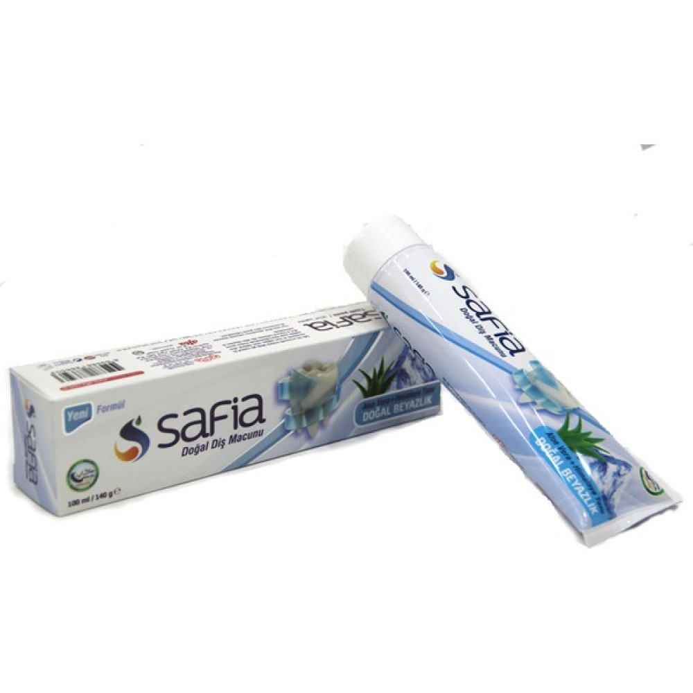 Safia Doğal Diş Macunu Yeşil Çay+ Himalaya Tuzu 100 ml/ 140 gr (1Adet ) Diş Macunları Fiyatı