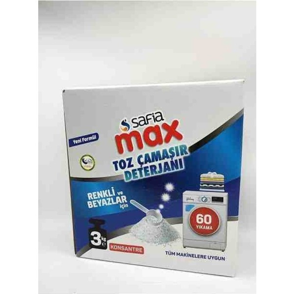 Safia Safia Çamaşır Makina Toz Deterjan 3kg Gimdes Sertifikalı - 3 kg Çamaşır Deterjanı Fiyatı