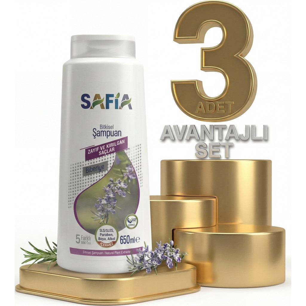 Safia Zayıf ve Kırılgan Saçlar Şampuan 3X650 ml Şampuan ve Saç Kremi Fiyatı