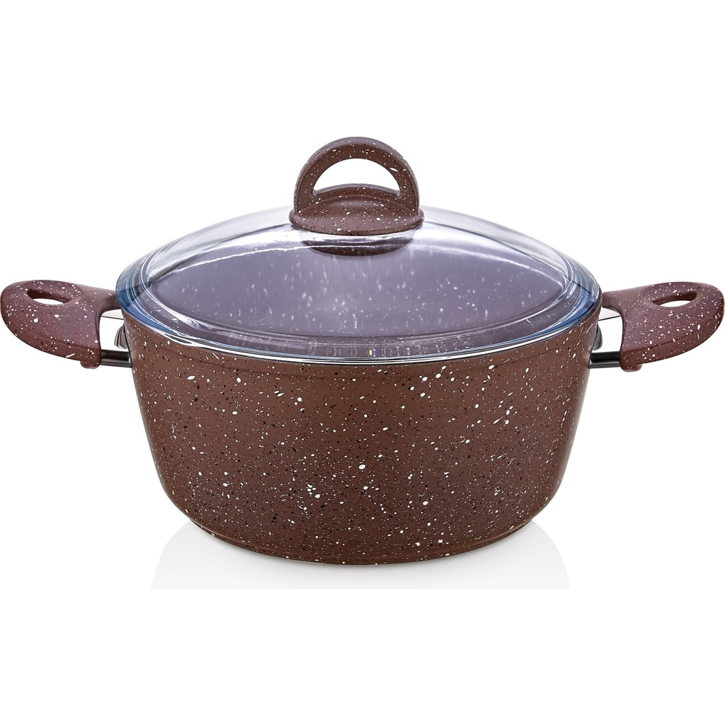 Safinox Saflon Granit Derin Tencere 22 cm - Kahverengi Tencere / Tava Setleri Fiyatı