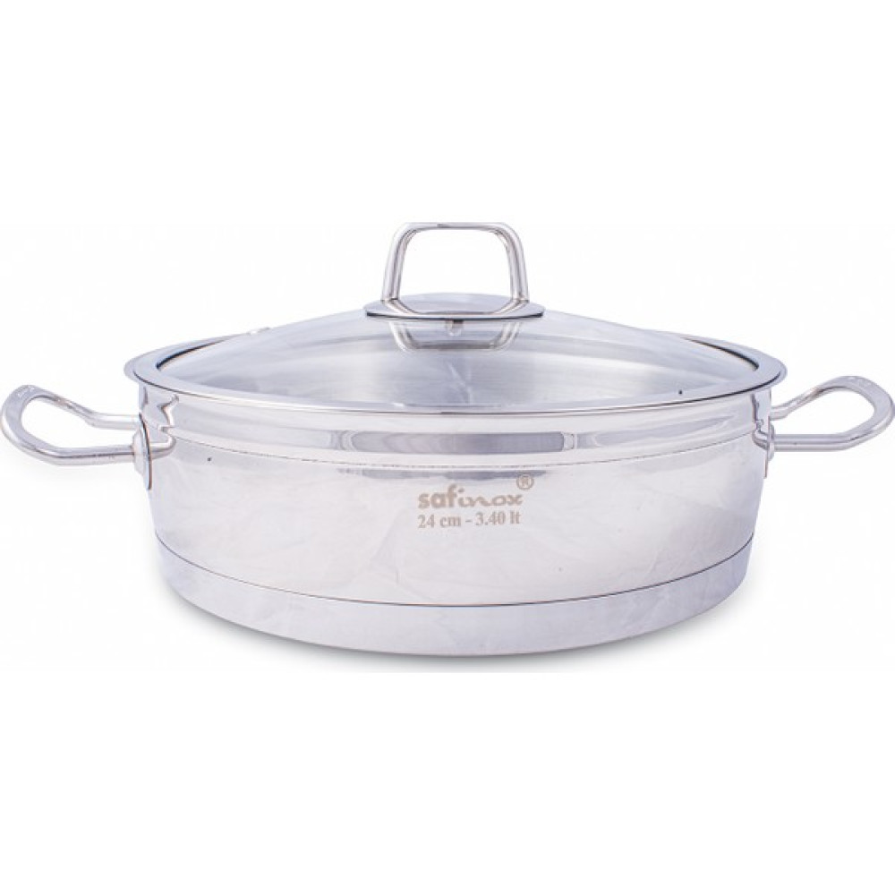 Safinox Vision 24cm 3.40 Litre Karnıyarık Çelik Tencere Tencereler Fiyatı