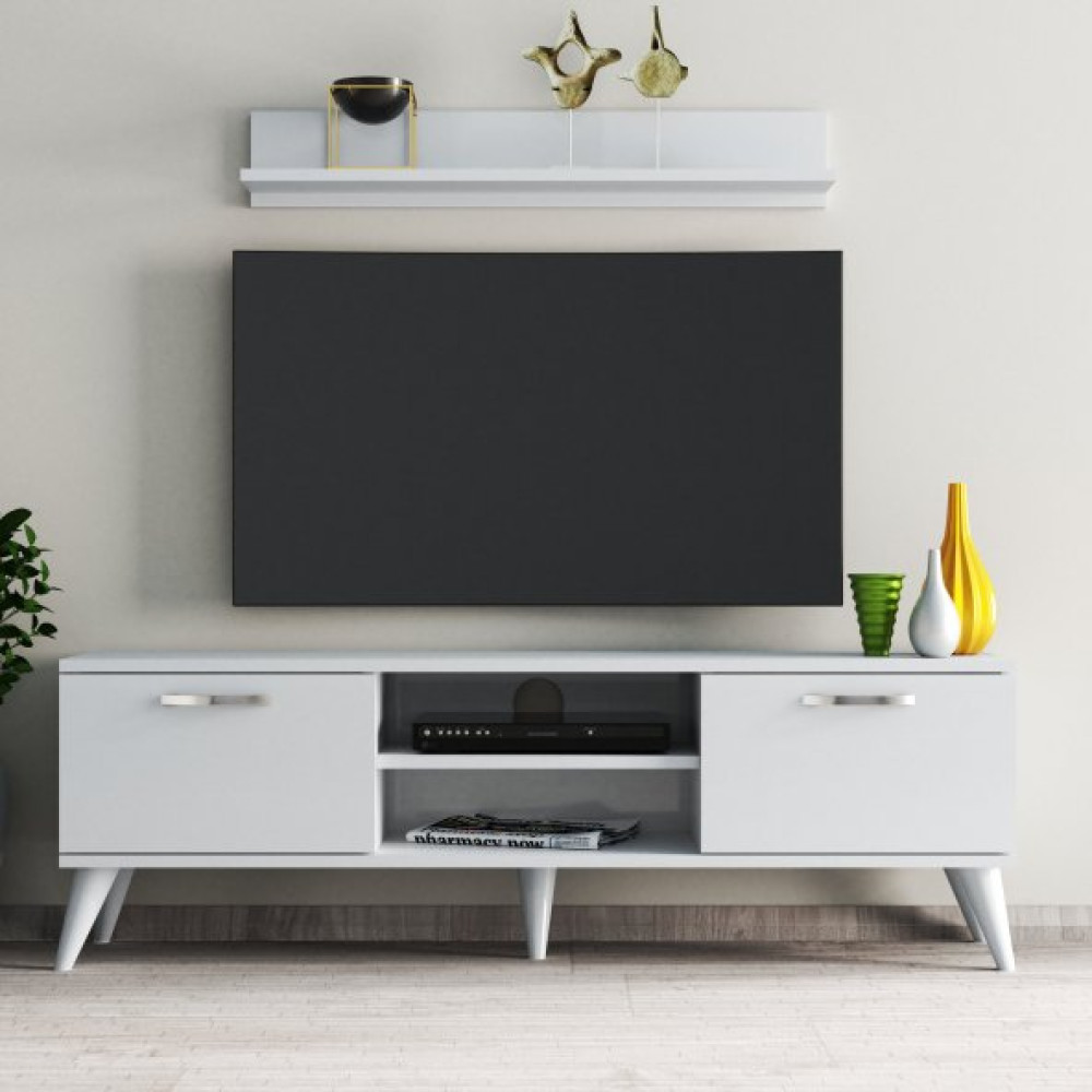 Safir 138 Lik L Rafli Tv Unitesi Beyaz - Tvu0401 Tv Ünitesi / Sehpası Fiyatı