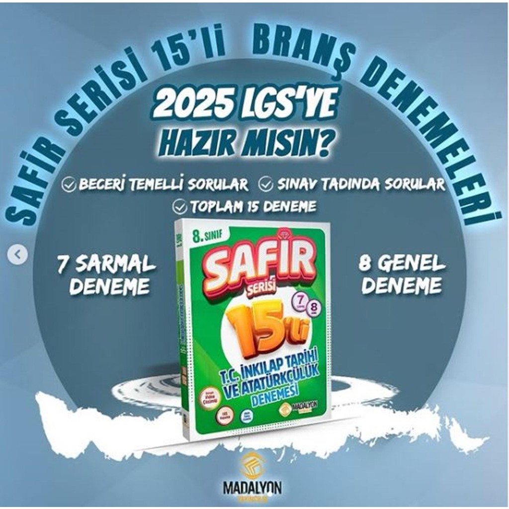 Safir 8.sınıf Inkılap Tarihi Branş Deneme 15 Li Diğer Fiyatı