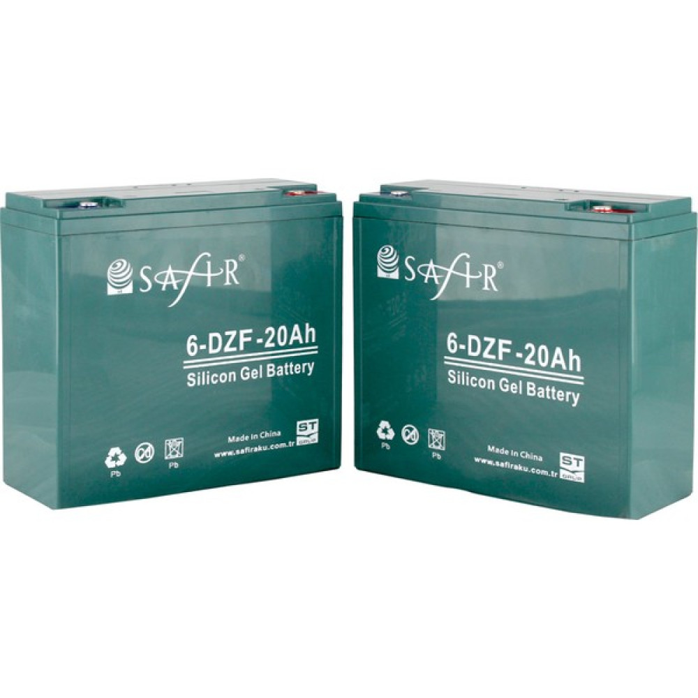 Safir Akü 12V - 20 Ah (Yeni Tarihli) 2'li Akü Fiyatı