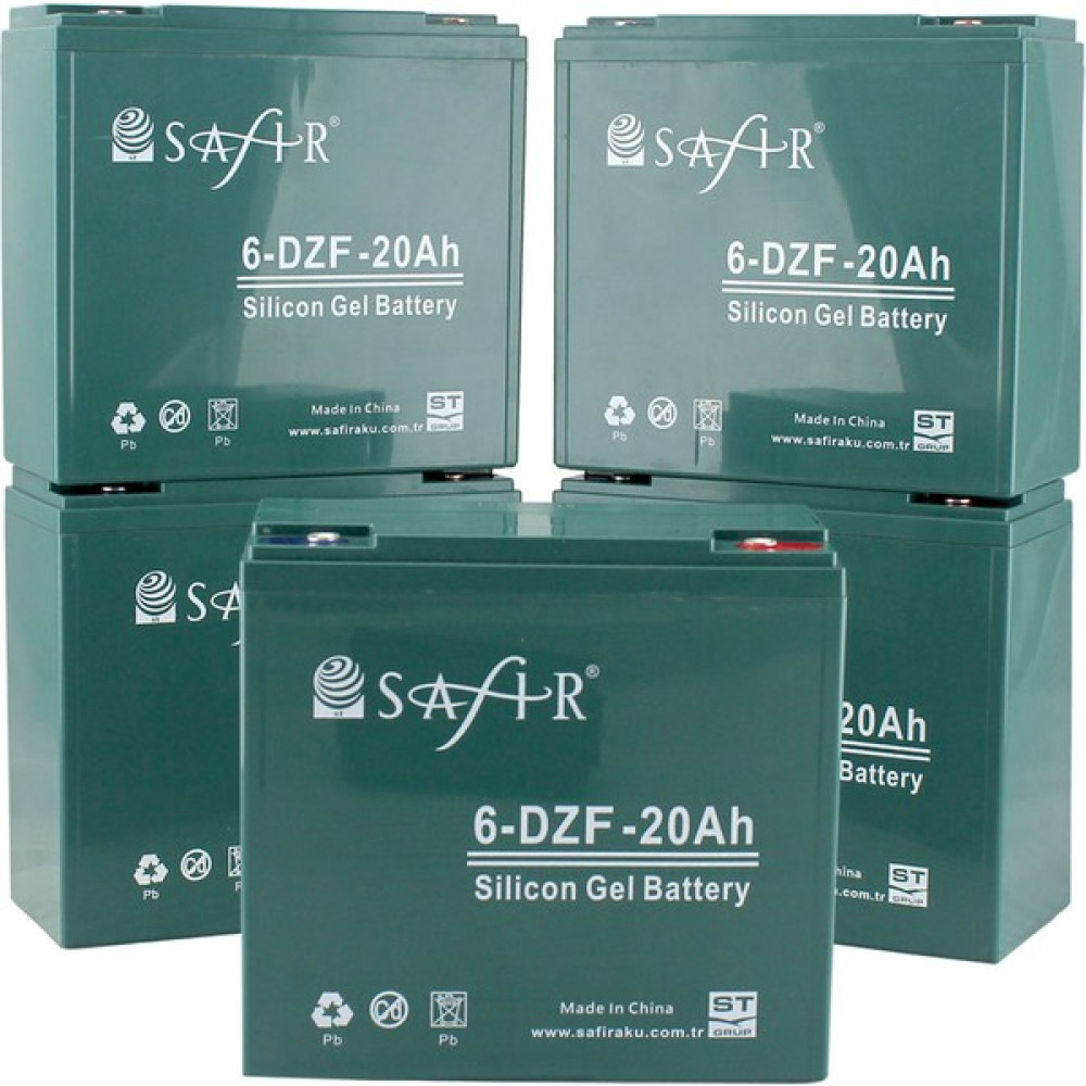 Safir Akü 12V - 20AH (Yeni Tarihli) 5'li Akü Fiyatı