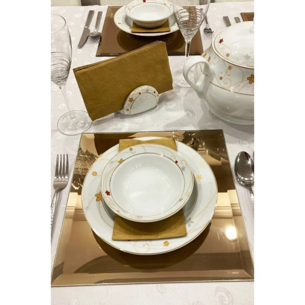 Safir Glas Modern Lüx Bronz Aynalı Supla Bizote Kenar 30X30CM (1 Adet) Ayna Fiyatı