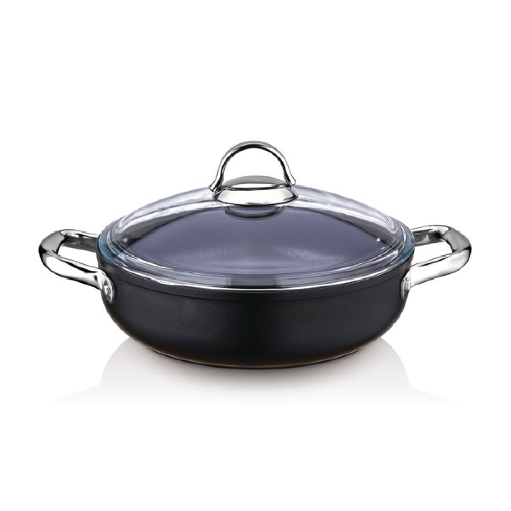 Saflon 8622 Titanium 22CM 2.70LT Basık Tencere - Siyah - 22 cm Tencereler Fiyatı