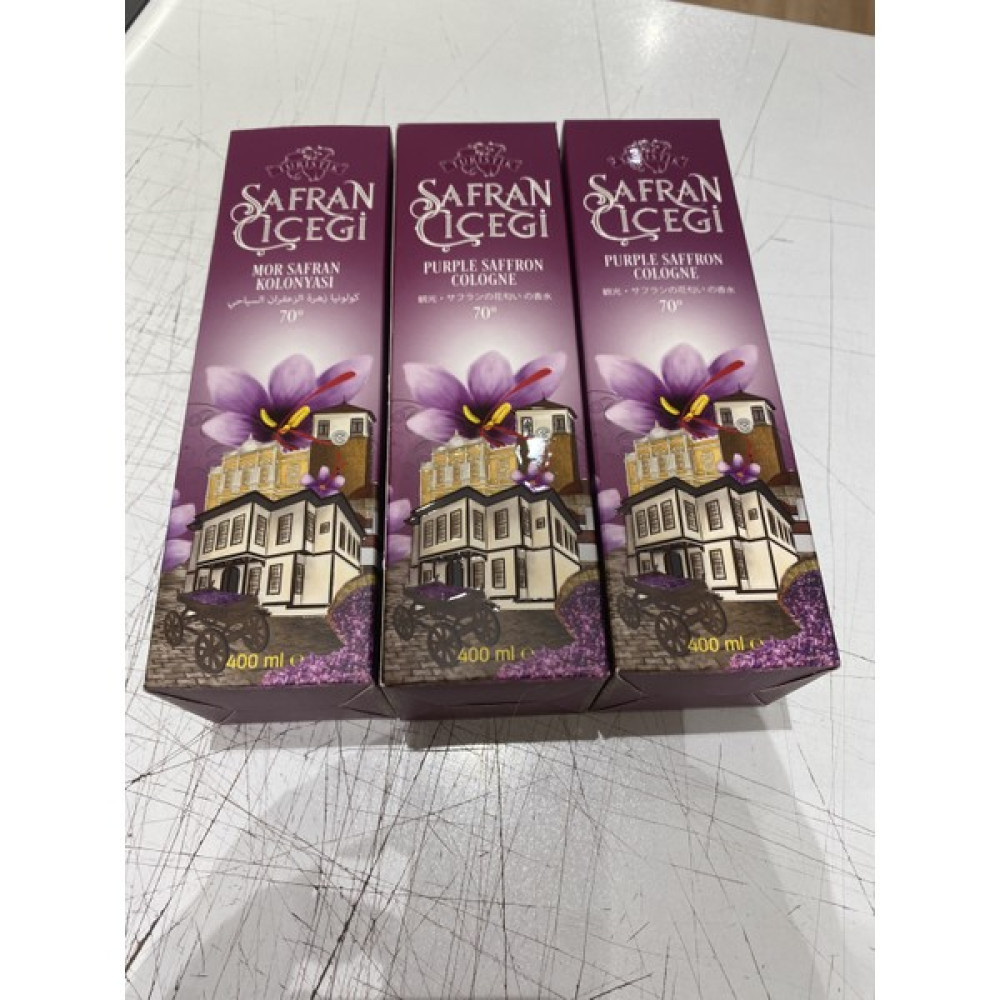 Safran Çiçeği 400 ml Dökme Mor Safran Kolonyası Üçlü Kolonya & Gülsuyu Fiyatı