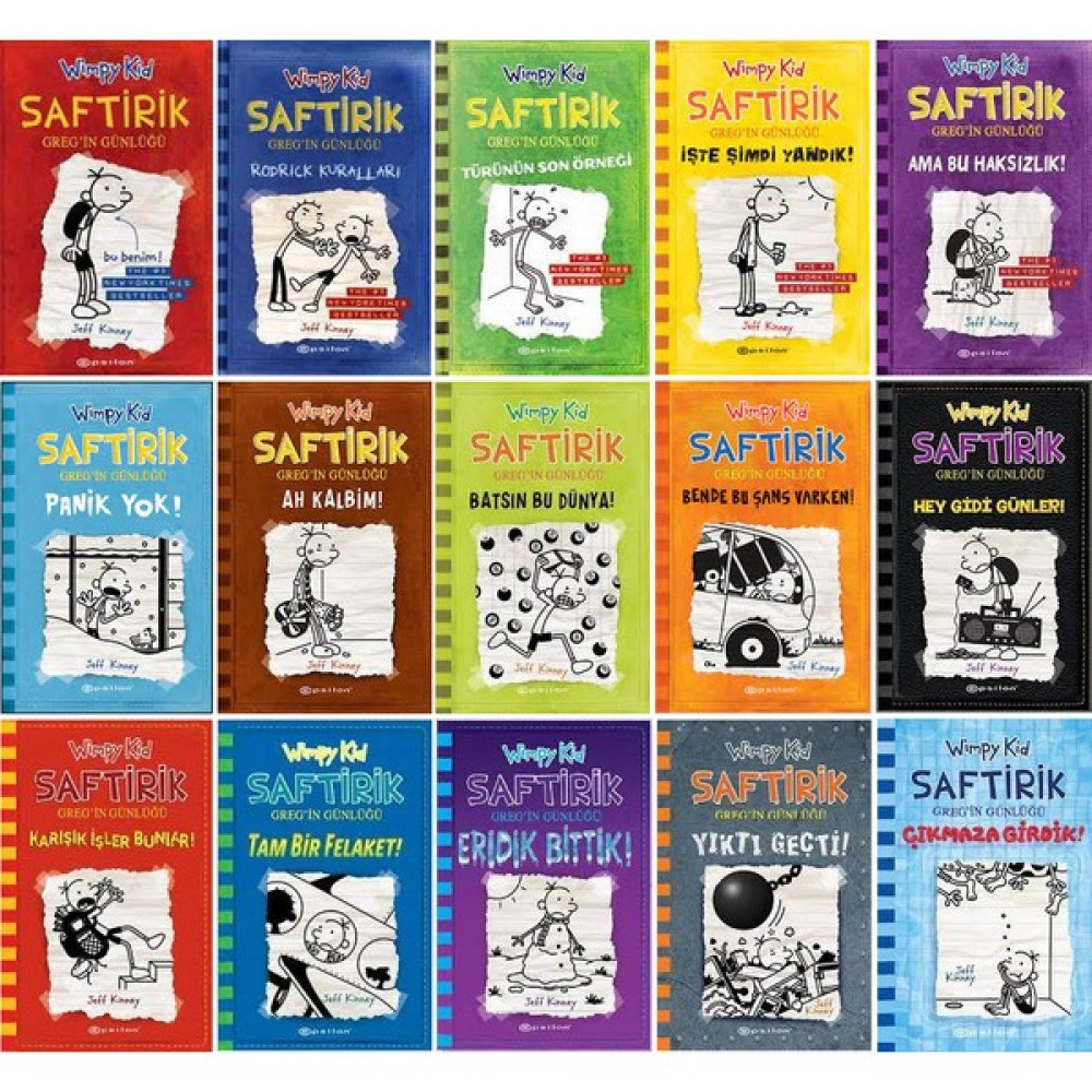 Saftirik Serisi Wimpy Kid 1-15. Kitaplar Set / Jeff Kinney Çocuk Öykü Fiyatı