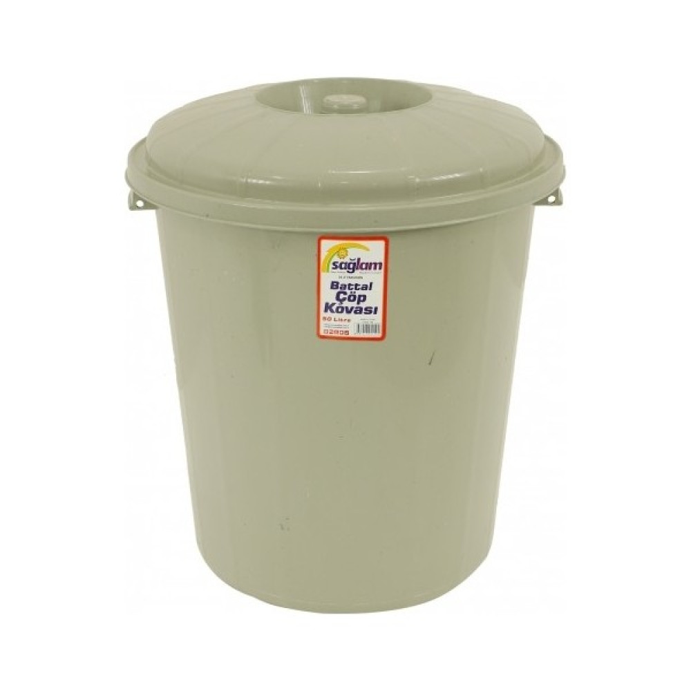 Sağlam Plastik Battal Çöp Kovası  Kilitsiz 50 lt Oto Seyahat Ürünleri Fiyatı