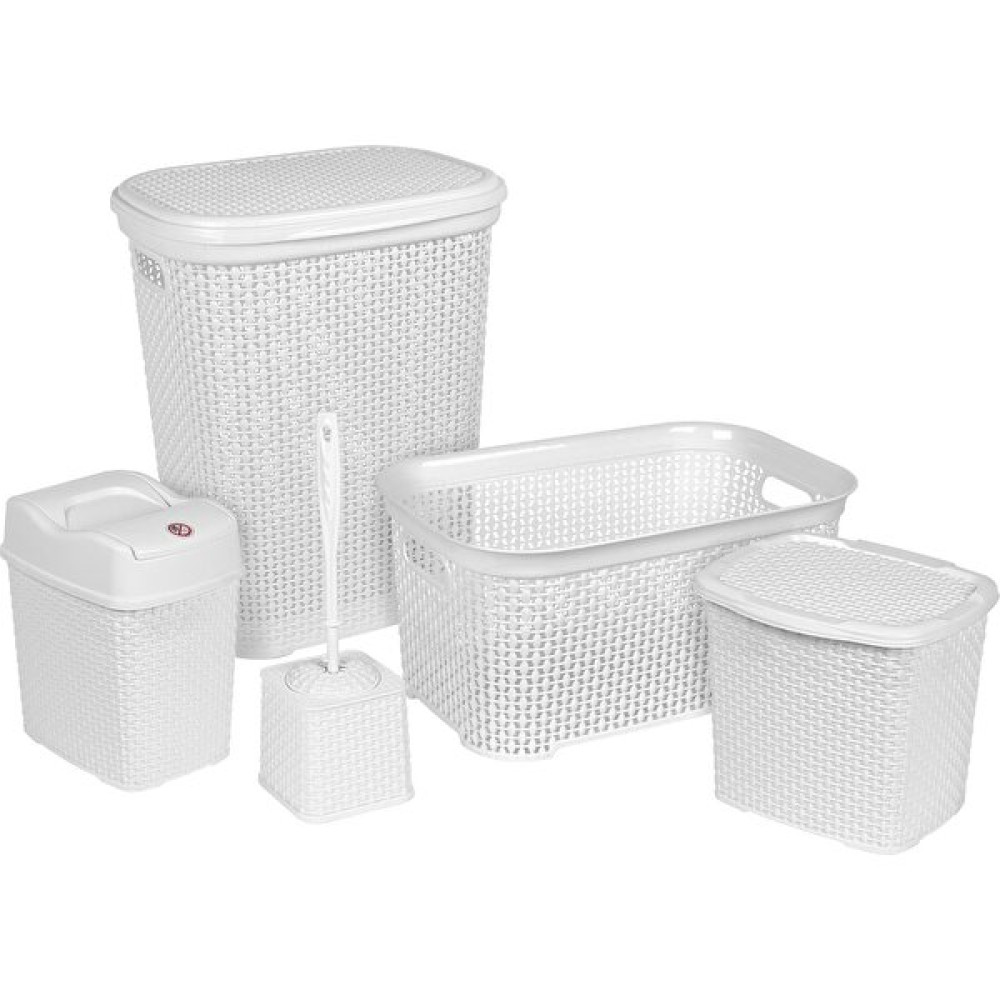 Sağlam Plastik Damla 5'li Çeyiz Seti - Beyaz Sepet Fiyatı