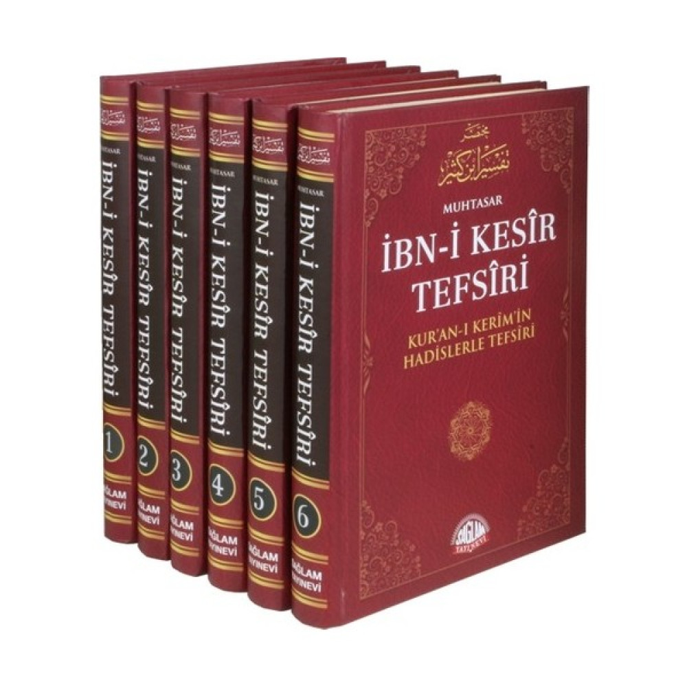 Sağlam Yayınevi Kolektif İbn-İ Kesir Tefsiri Kur'An-I Kerim'in Hadislerle Tefsiri 6 Cilt Şamua Kağıt Arapça Din Kitapları Fiyatı