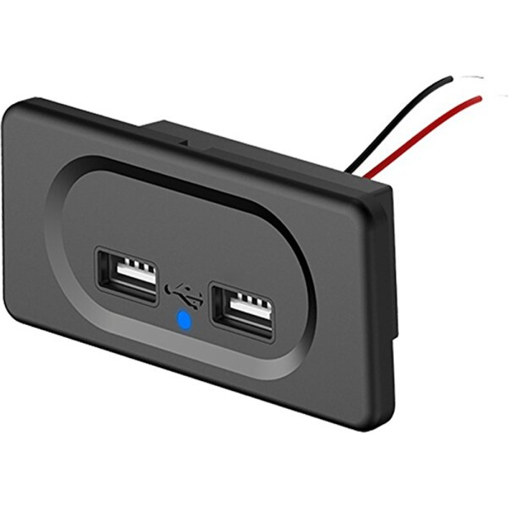 Sagrado 3.1A Çift USB Araç Şarj Soketi 12 V 24 V Motosiklet Oto Kamyon Atv Tekne Rv Otobüs Güç Adaptörü Çıkışı LED Işık (Yurt Dışından) - Siyah Cep Telefonu Şarj Cihazı Fiyatı
