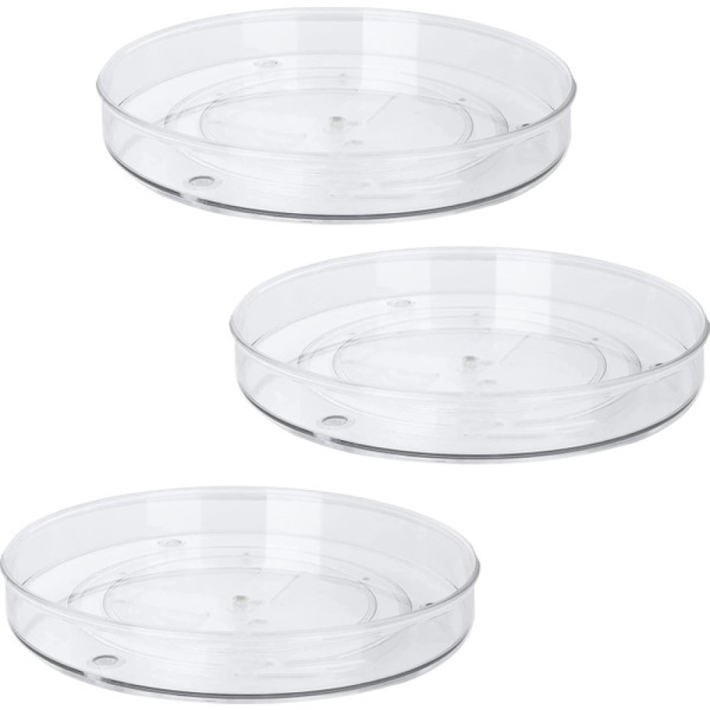 Sagrado 3'lü Paket Şeffaf Lazy Susan Organizer Pikap 10.6 Inç, Mutfak Için (Yurt Dışından) - Beyaz - Kitchen Racks & Shelves Duvar Rafı Fiyatı