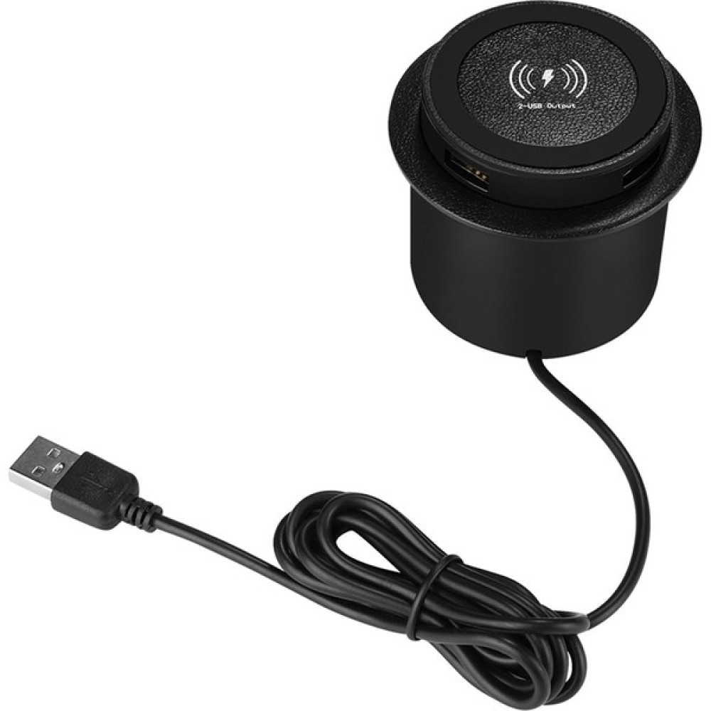 Sagrado Akıllı Telefon Için Evrensel USB Bağlantı Noktalı 10W Hızlı Kablosuz Şarj Cihazı Pop-Up Masaüstü Gömülü Hızlı Kablosuz Şarj Cihazı (Yurt Dı... Cep Telefonu Şarj Cihazı Fiyatı
