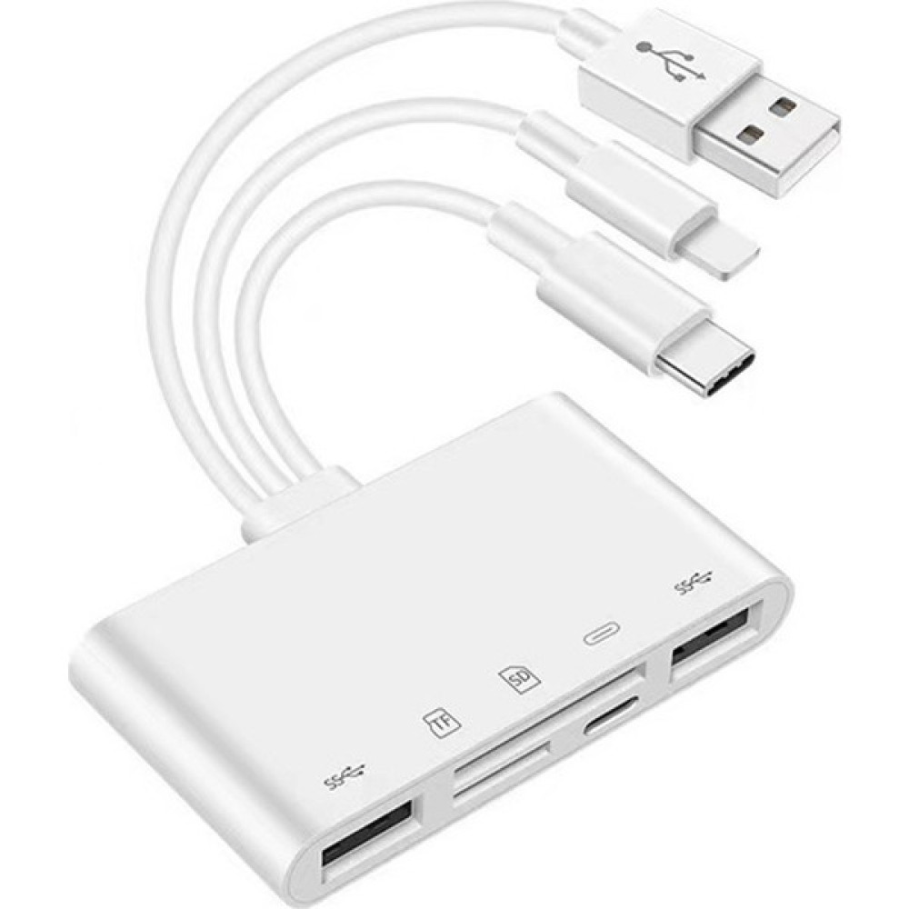 Sagrado Apple 13 Dönüştürücü Için iPhone iPad Için Micro-Sd Tf Kart Okuyucu Kiti Için Otg USB Kamera Çoklu Bellek Adaptörü (Yurt Dışından) - Siyah Hafıza Kartları Fiyatı