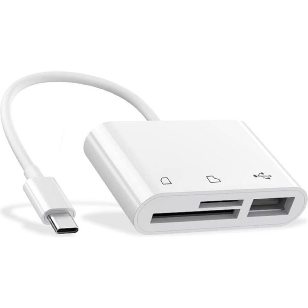 Sagrado In1 Type-C Mikro USB Sd Tf Telefon Otg Kart Okuyucu Adaptörü Sd Kart Okuyucu Samsung Galaxy Için Tablet, Beyaz (Yurt Dışından) - Siyah Hafıza Kartları Fiyatı
