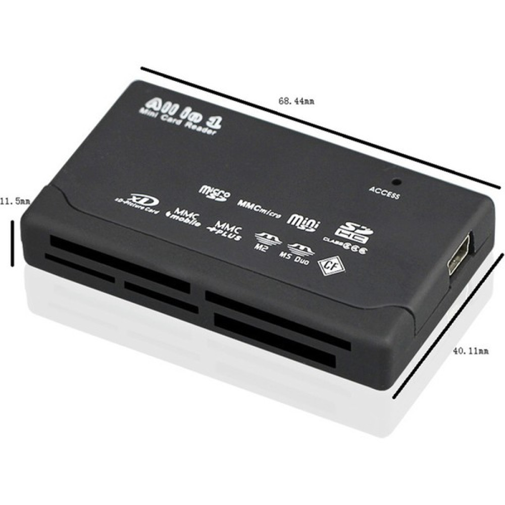 Sagrado Kart Okuyucu Usb2.0 Hafıza Kartı Okuyucu Hızlı Veri Iletimi Hepsi Bir Arada Kart Okuyucu Desteği Tf Cf Sd Mini Sd Ms Xd Siyah (Yurt Dışından) Hafıza Kartları Fiyatı