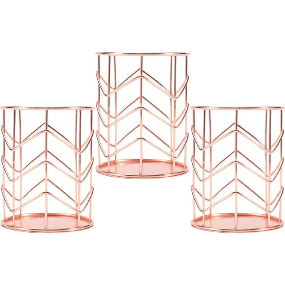 Sagrado Rose Gold Kalemlik 3'lü Set, Yurt Için Metal Rose Gold Kalemlik (Yurt Dışından) - Altuni - Pencil case - 300 Kalemlik (Kalem Kutusu) Fiyatı