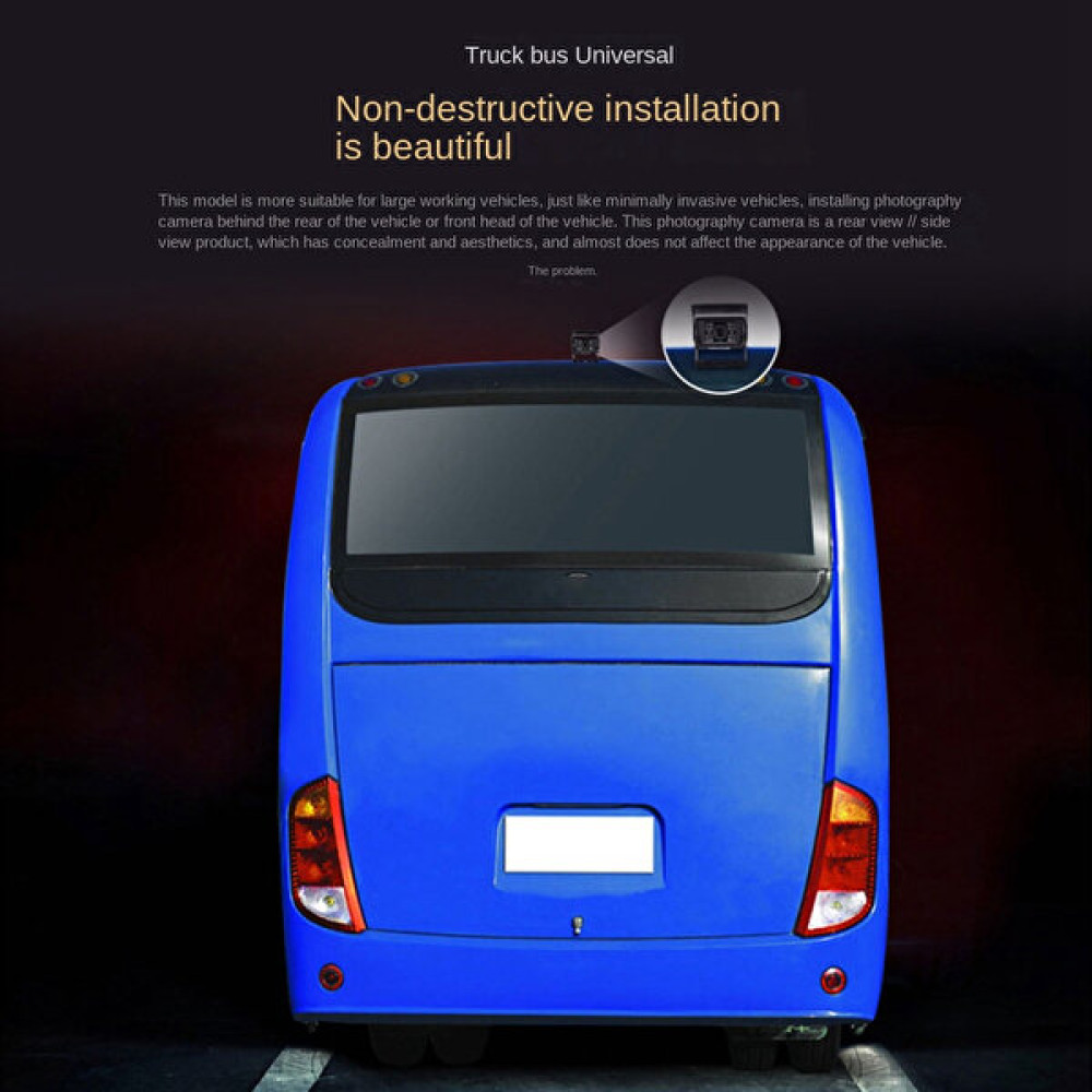 Sagrado Su Geçirmez 18 LED Araç Dikiz Geri Geri Park Yedekleme Kamerası Ir Gece Görüş 12V 24V Otobüs Kamyon Karavan Van(B) (Yurt Dışından) - Siyah Oto Görüntü Sistemleri Fiyatı