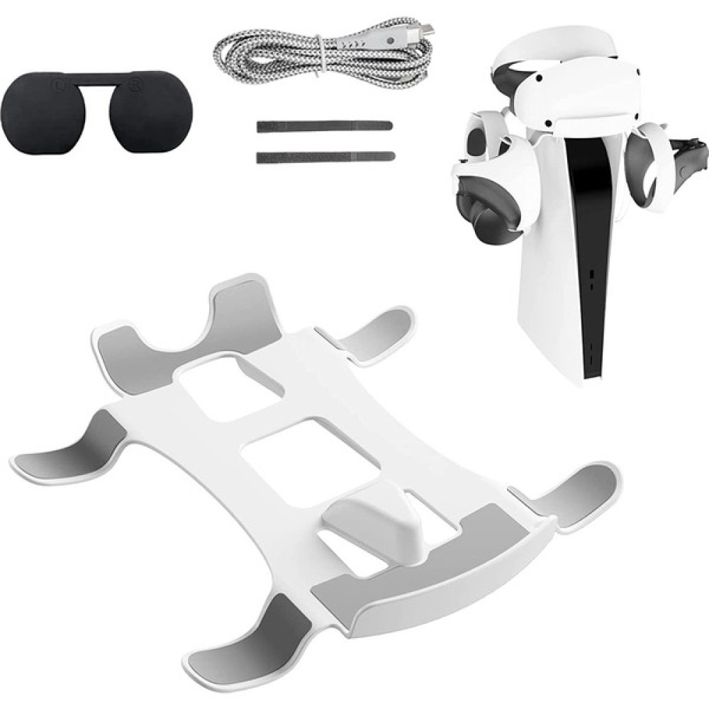 Sagrado Vr Kulaklık Standı Braketi Kontrolörleri Psvr 2 Için Tutucu Lens Kapağı, Playstation Vr2 Denetleyicisi Için 2 In1 Şarj Kablosu (Yurt Dışından) Nintendo Oyunu Fiyatı