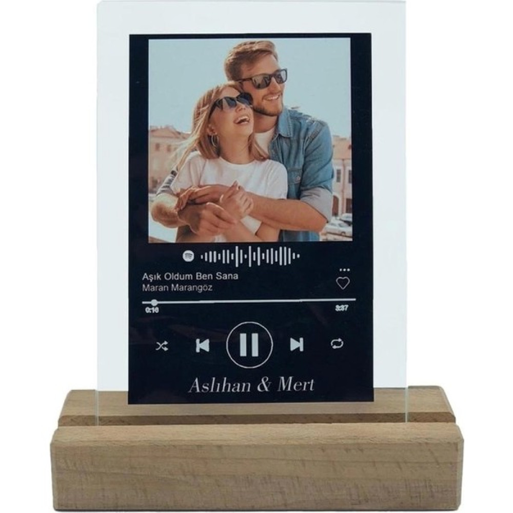 Şah Mat Kişiye Sevgiliye Özel Fotoğraflı Ve Barkodlu Spotify Masaüstü Plak - Renkli - 10 x 15 cm Hediyelik Eşya Fiyatı