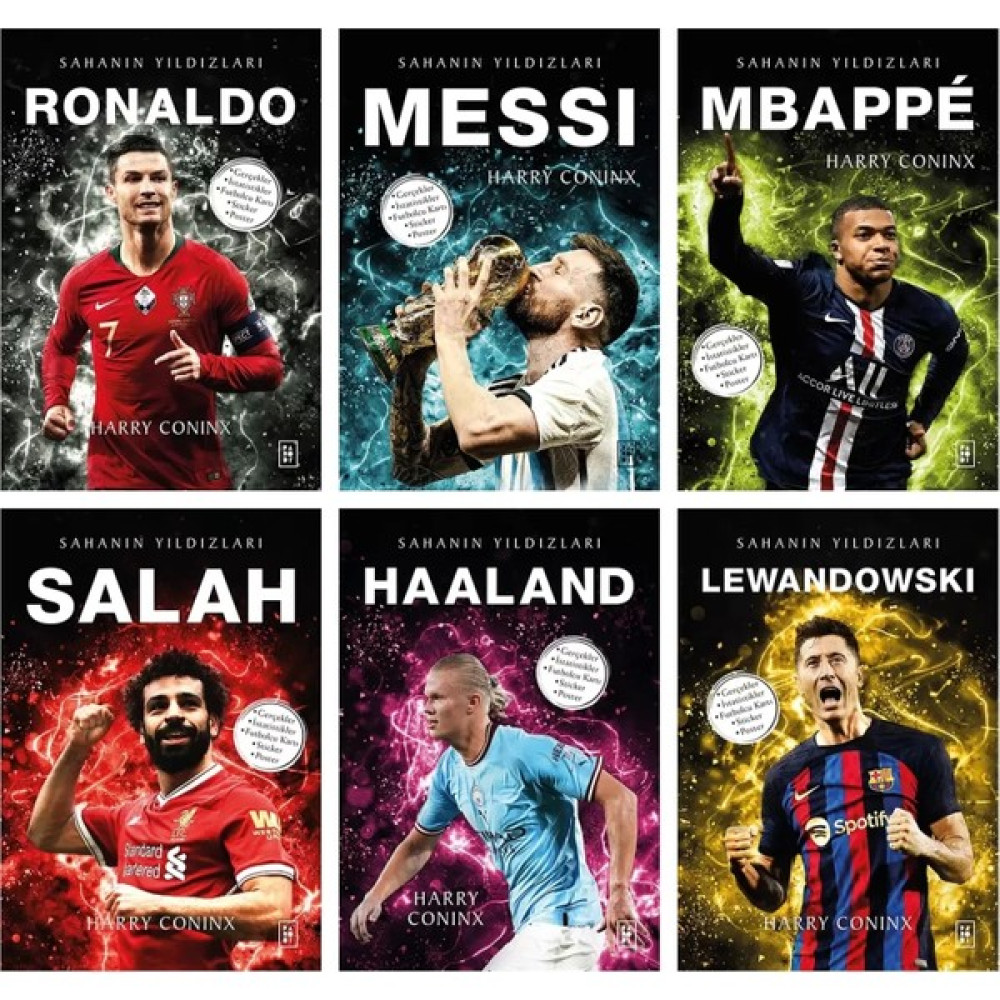 Sahanın Yıldızları Ronaldo - Messi - Mbappe - Salah-Haaland -Lewandowski Okul Öncesi Eğitici & Öğretici Kitaplar Fiyatı