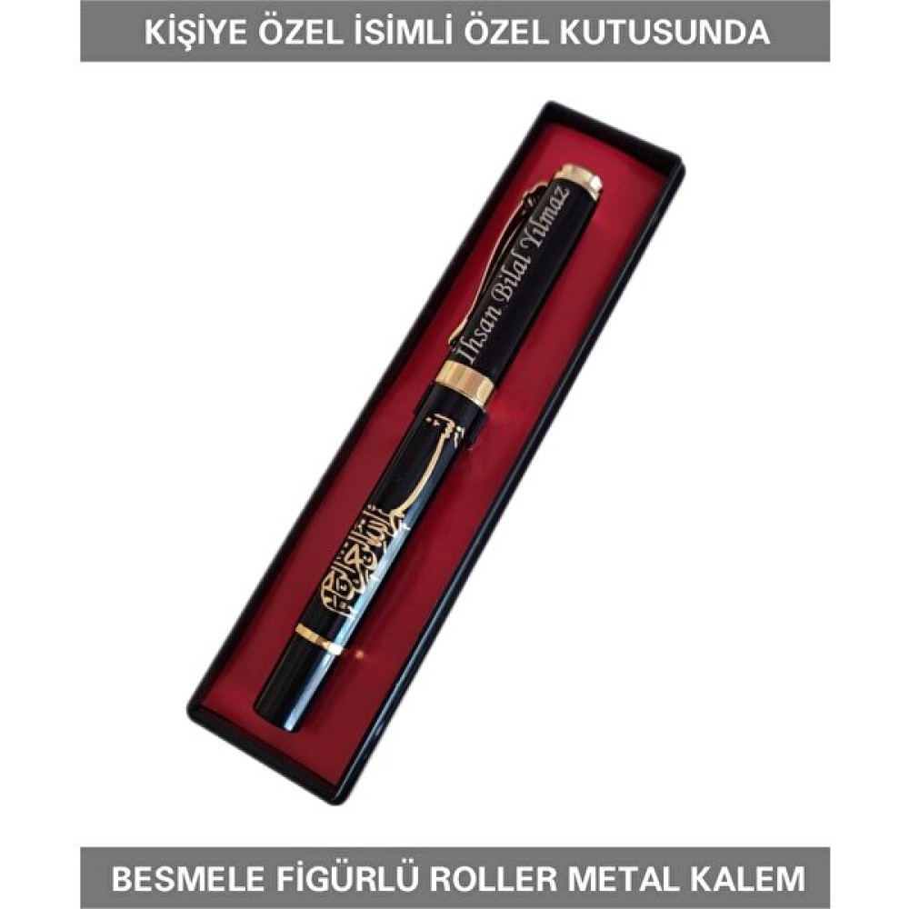 Sahi Aksesuar Isme Özel Besmele Figürlü Roller Metal Kalem Özel Kutusunda Tükenmez Kalem Fiyatı