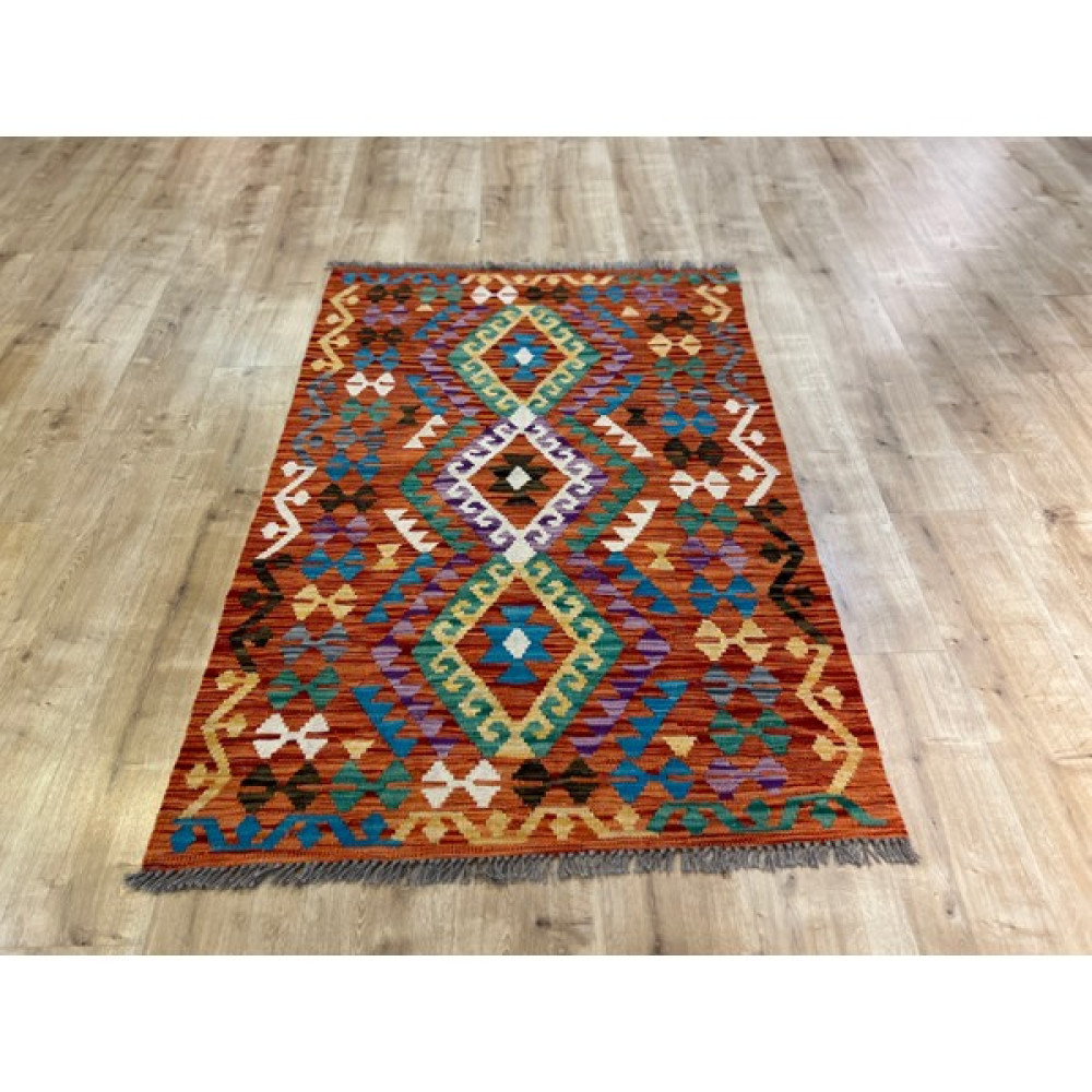 Şahin Bey Home El Dokuma Kilim EL10K - Turuncu - 100 x 147 cm Ev Tekstili Fiyatı