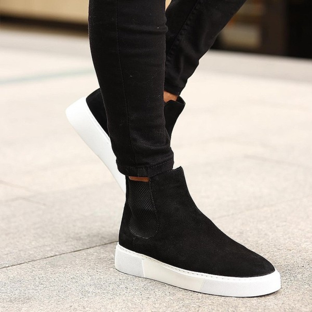 Saillaker’s Sail Lakers - Siyah Süet Deri Eva Taban Unisex Chelsea Bot Erkek Botları Fiyatı