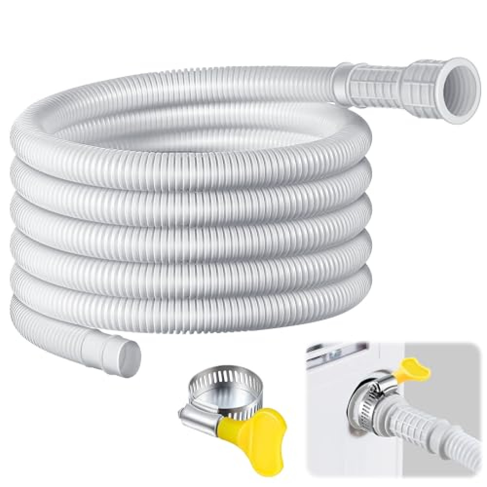 Saillong Patent Pending Dehumidifier Drain Hose, 3/4 Inch FHT, with Cuttable Rubber Adapter and Connect Clamp, Flexible Universal Drain Hose for Most Dehumidifier and Air Conditioner Brands(13 Feet) Air Purifiers - Humidifiers Fiyatı